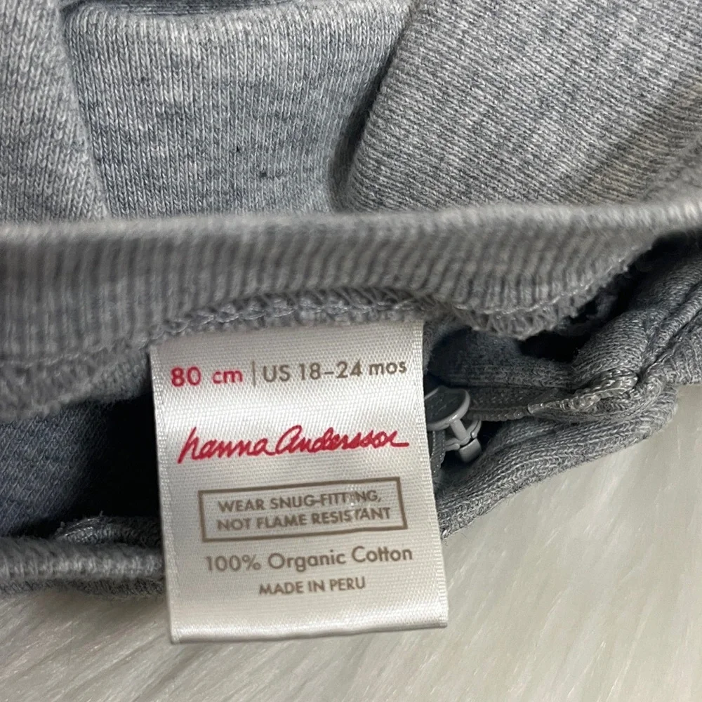 Hanna Andersson Gray Organic Cotton One Piece Pajamas